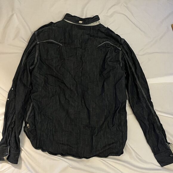 PARASUCO Denim Legend Men 3XL Long Sleeve Button Shirt Blue - Picture 2 of 7